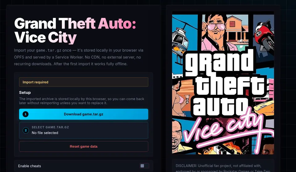 GTA: Vice City WASM screenshot