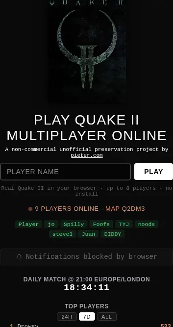 Quake II WASM screenshot