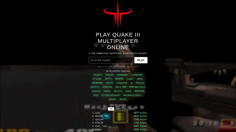 Quake III Arena screenshot